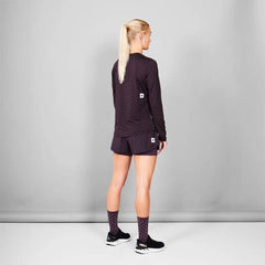 Saysky WMNS Reflective Polka Pace Long Sleeve, Black AOP