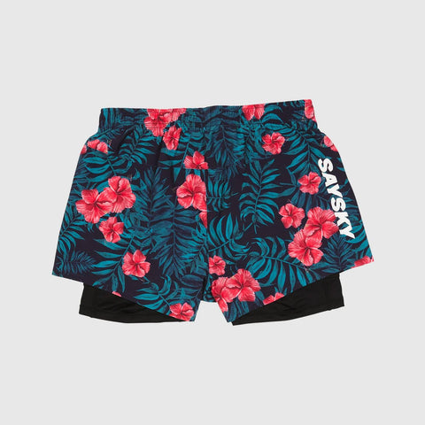 Saysky WMNS Flower 2 in 1 Pace Shorts 3 ", Flowers