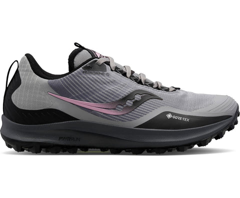 Saucony Peregrine 12 GTX Men's Trail Running Shoes, Alloy/Quartz