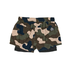 SAYSKY Women's Camo 2in1 Shorts 3", Multicolour
