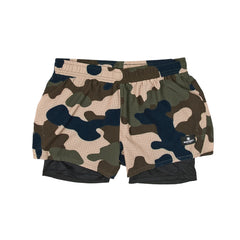 SAYSKY Women's Camo 2in1 Shorts 3", Multicolour