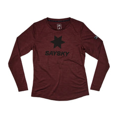 SAYSKY Women's Classic Pace Long Sleeve, Red