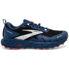 Brooks Cascadia 17 GTX Men's Trail Running Shoes, Black/Blue/Firecracker