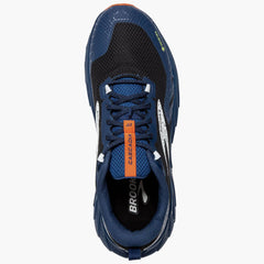 Brooks Cascadia 17 GTX Men's Trail Running Shoes, Black/Blue/Firecracker