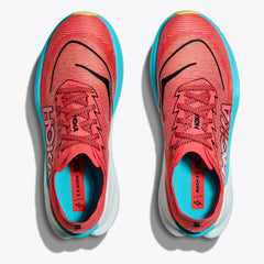 Hoka Mach X 2 Men's Running Shoes, Grapefruit/Electric Coral