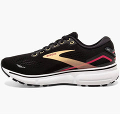 Brooks Ghost 15 Women's Running Shoes, Black/Orange/Raspberry