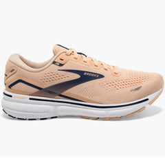 Brooks Ghost 15 Women's Running Shoes, Apricot/Estate Blue/White