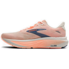 Brooks Ghost 18 Women's Running Shoes, Star White/Cyber Peach/Grey