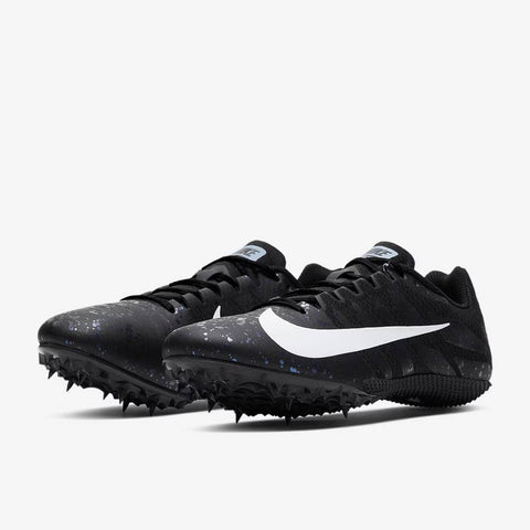 Nike Zoom Rival S 9 Track & Field Sprinting Spikes, Black/White/Indigo Fog - M 3.5 / W 3 UK
