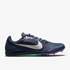 Nike Zoom Rival D 10 Track & Field Distance Spikes, Obsidian/Metallic Silver - 9.5 UK