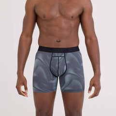 Saxx Smooth Flex Light Compression Boxer Briefs, Smoke Camo/Deep Navy