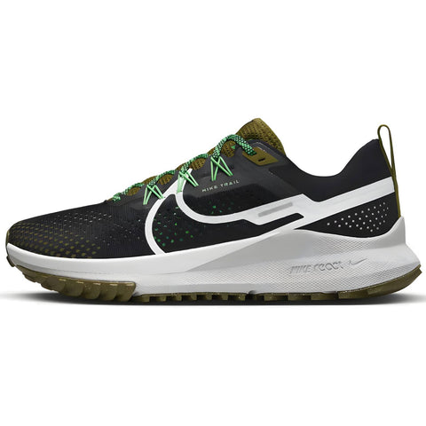 Nike Pegasus Trail 4 Men's Trail Running Shoes, Black/Olive Flak/Spring Green/White