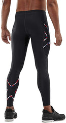 2XU Mens Run Compression Tights - Black/Outline Union Jack (MA5304b)