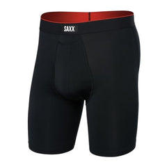 Saxx Multi-Sport Mesh Long Boxer Briefs, Black