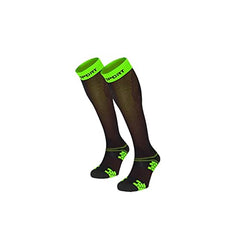 BV Sport XLR Evo Compression Unisex Socks, Black/Green