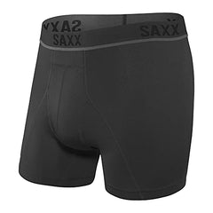 Saxx Kinetic Light Compression Mesh Boxer Briefs, Blackout