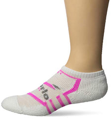 Thorlo Edge Low Cut Socks, White/Pink Glo