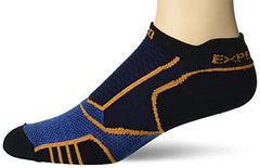 Thorlo Prolite Ultra-Light Cushion No-Show Socks, Blue/Orange