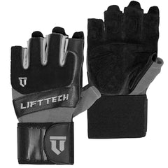 LiftTech Fitness Klutch Wrist Wrap Men's Weightlifting Gloves, Black