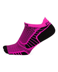 Thorlos Experia Women's Ultra Thin No Show Sock Running, Pink Glow/Black, S