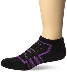 Thorlo Edge Low Cut Socks, Black/Very Berry