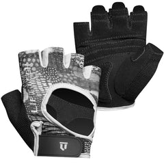 LiftTech Fitness Women's Elite Half-Finger Weightlifting Gloves, Black