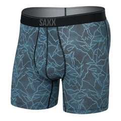 Saxx Quest Quick-Dry Mesh Quick-Dry Performance Boxer Brief, Sketchy Mountain/Black