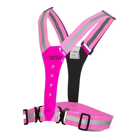 GATO LED Safer Sport Vest - Running Lights for Runners - Reflective Gear - Hot Pink