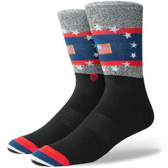 Stance USA Praise Crew Socks, Black