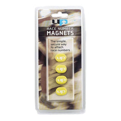 Ultimate Performance Race Number Magnets, Yellow - 4 Pack