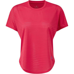 Ronhill Momentum Flow Women's T-Shirt, Cherryade/Sky Blue