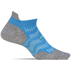 Feetures High Performance Cushion No-Show Running Socks, Tropical Blue