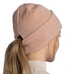 Buff CrossKnit Beanie, Pale Pink