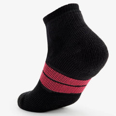 Thorlo Women's Maximum Cushion Low-Cut Socks, Black/Dark Pink