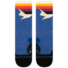 Stance Divided Lines Crew Socks, Blue