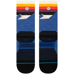 Stance Divided Lines Crew Socks, Blue