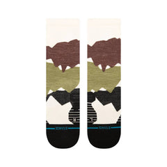 Stance Elevation Crew Socks, Brown