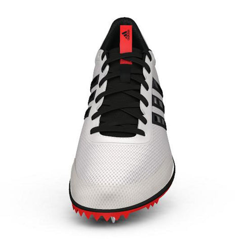 Adidas Distancestar Men's Running Spikes, White/Black/Red - 9.5 UK
