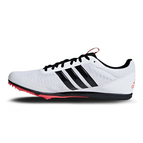Adidas Distancestar Men's Running Spikes, White/Black/Red - 9.5 UK