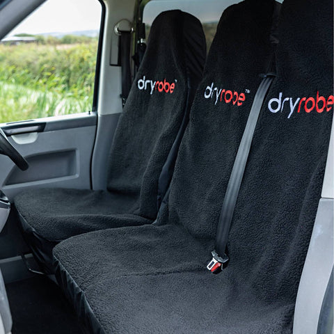 Dryrobe Water-repellent Car Seat Cover (Single), Black/Black