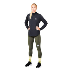 Saysky WMNS Blaze Half Zip Lightweight Fleece, Black