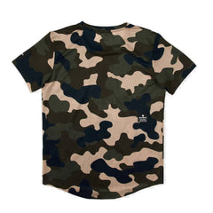 Saysky Camo Combat T-Shirt, Woodland Camo