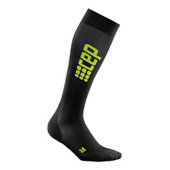 CEP Womens Pro+ Ultralight Run Socks, Black/Green