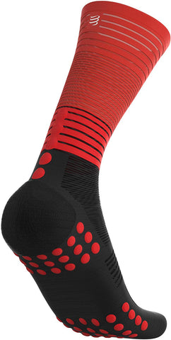 Compressport Unisex Mid Compression Socks, Black/Red