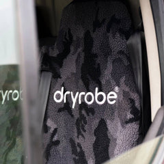 dryrobe Camo Black Single Car Seat Cover