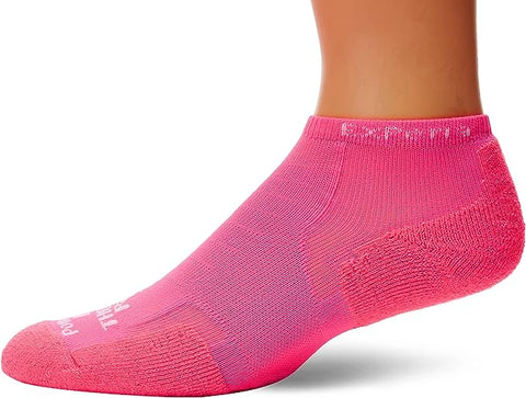 Thorlos Experia Unisex No Show Running Socks, Electric Avenue Pink