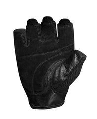 LiftTech Fitness Elite Men's Half-Finger Weightlifting Gloves, Black