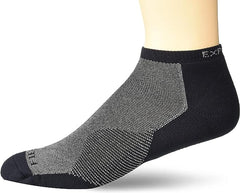 Thorlo Experia Fierce No-Show Micro Mini Socks, Black/Grey