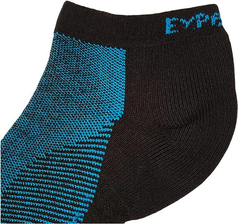 Thorlos Experia Fierce Unisex Micro Mini Running Socks, Blue Aster/Black