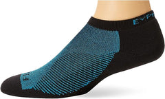 Thorlo Experia Fierce No-Show Micro Mini Socks, Blue Aster/Black